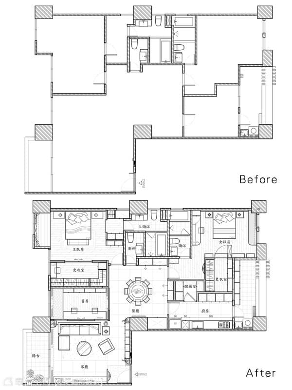 規劃前後平面圖