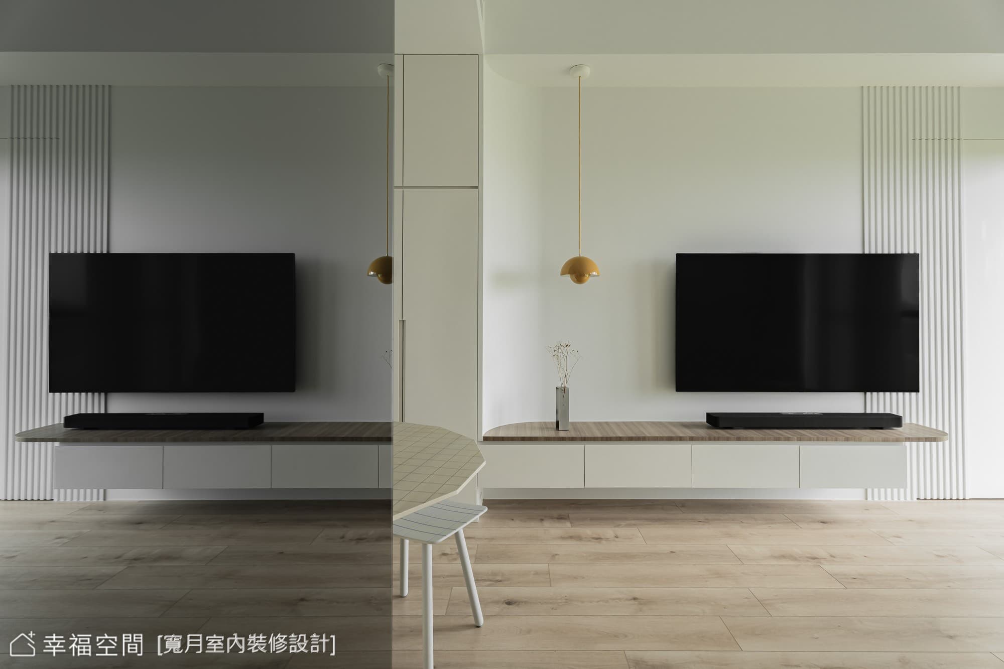 北歐風客廳懸浮電視櫃