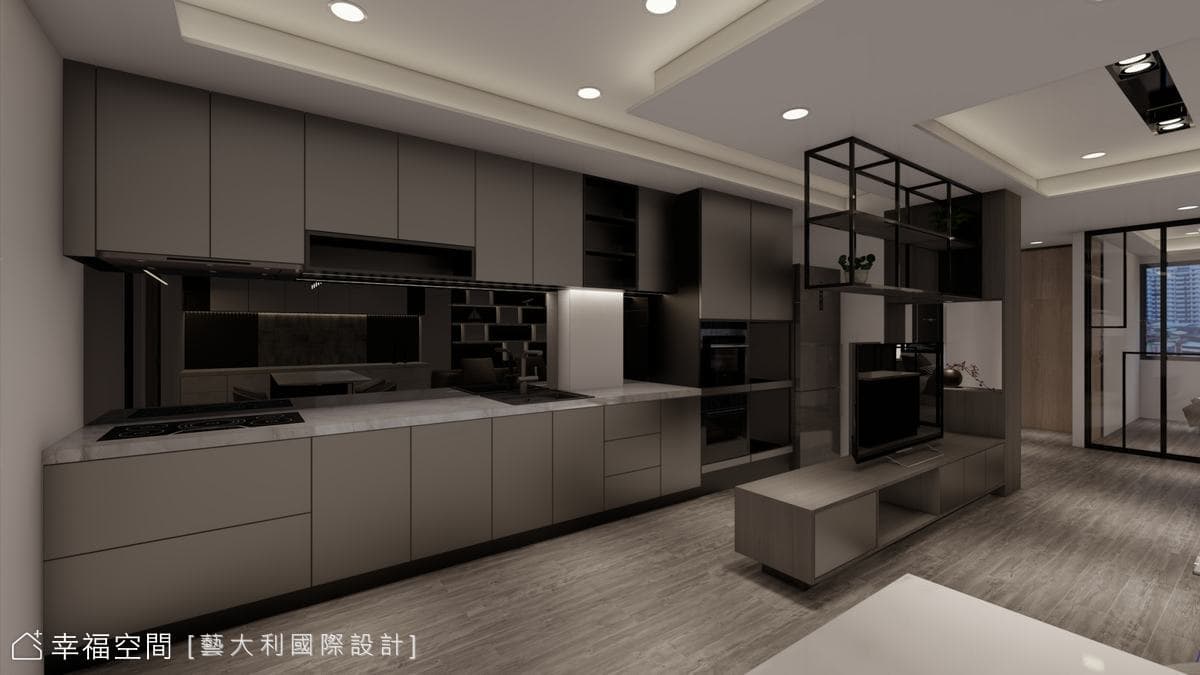 50年老屋翻新 黑白色調砌築現代輕奢美宅│現代風│24坪