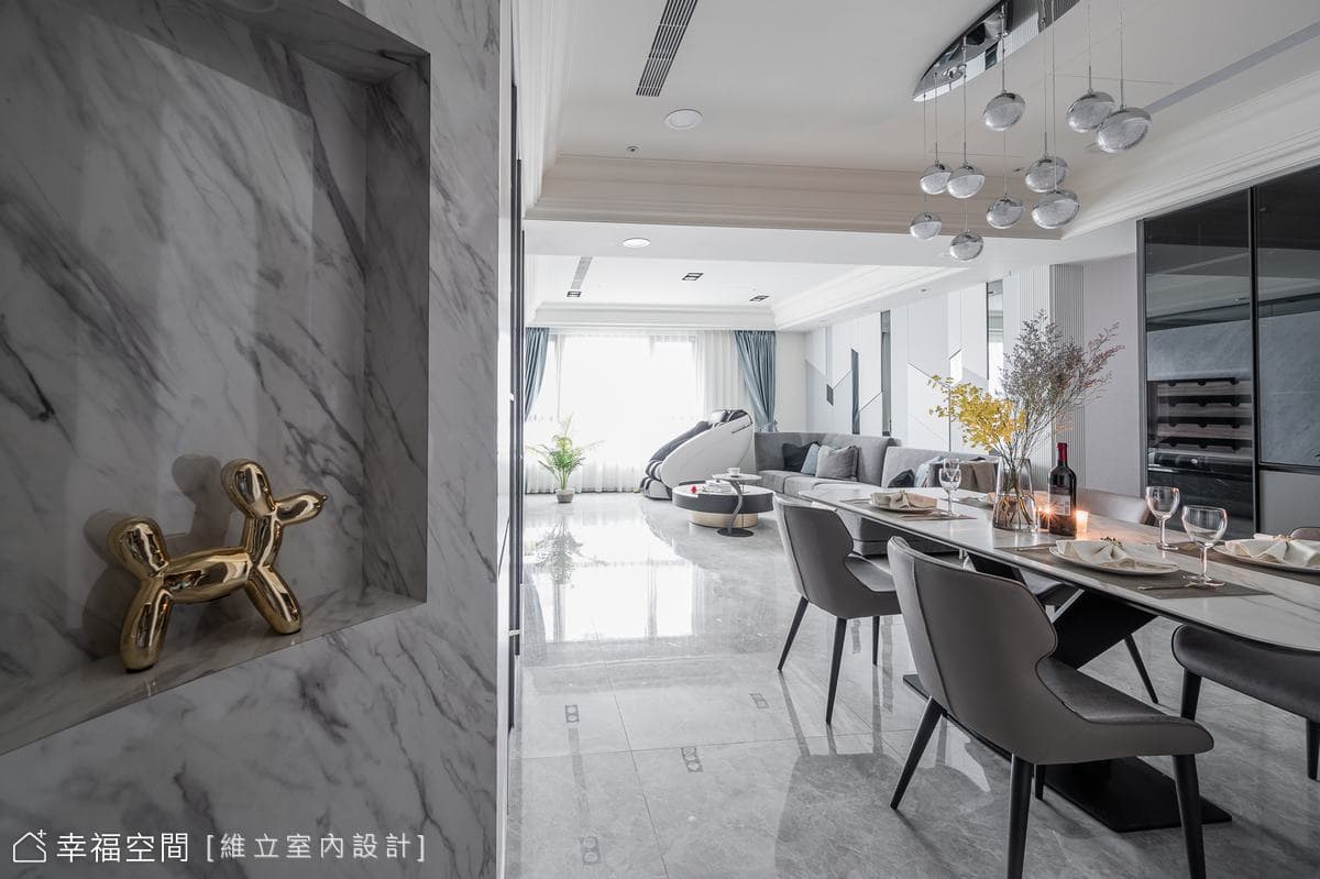 流光下的璀璨家景 清麗奢美現代宅|40坪