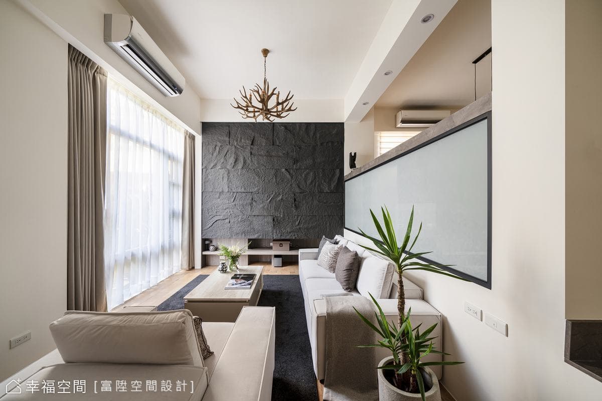 撒上一縷暖陽 調味甜而不膩的奶油系療癒宅│簡約風│53坪