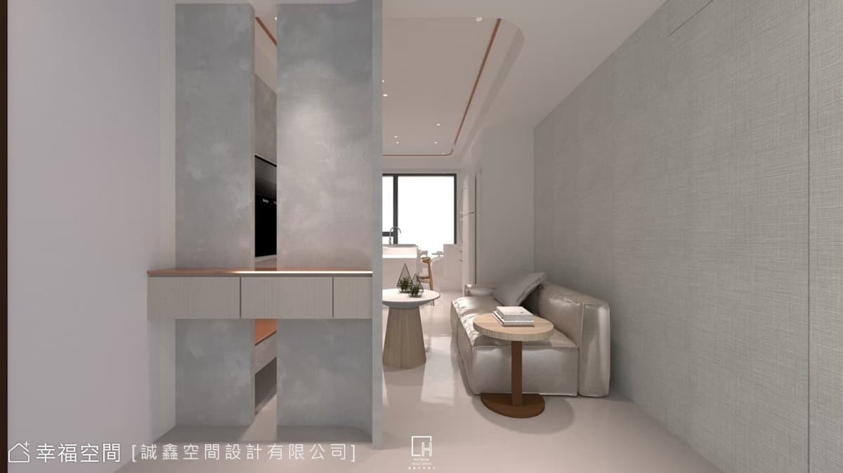 暖灰漫流 紓壓療寓|現代風|15坪