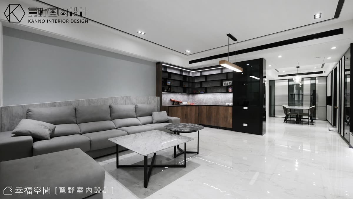 內斂灰階 形構一室悠活寫意│現代風│100坪