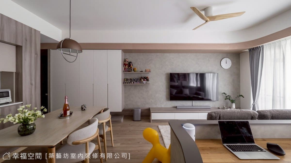 極簡手法擘劃輕盈舒心暖宅│現代風│24坪