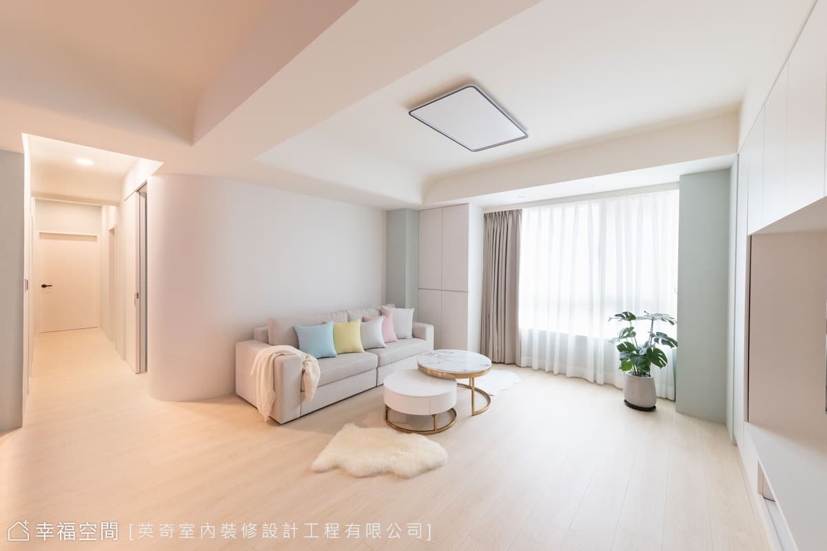 色調與機能並存  邂逅圓弧之下的溫柔家景|40坪