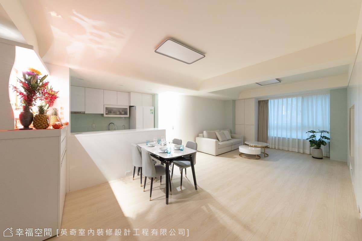 色調與機能並存  邂逅圓弧之下的溫柔家景|40坪