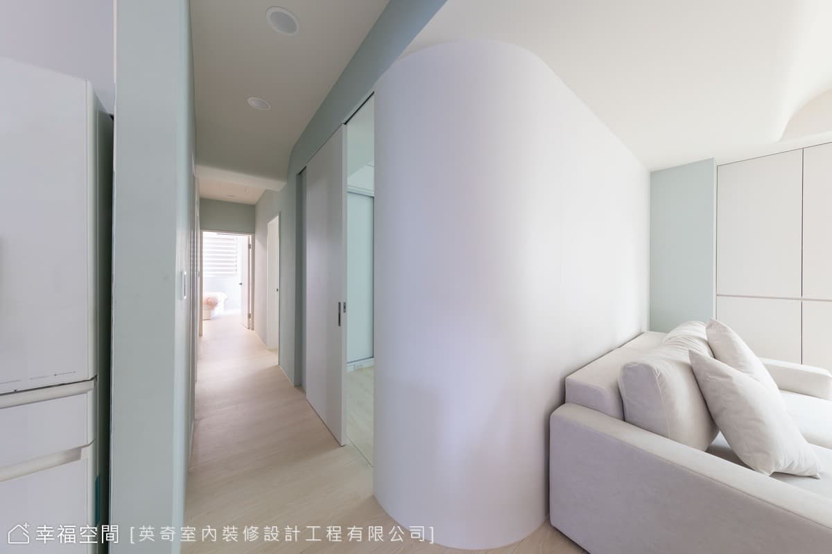 色調與機能並存  邂逅圓弧之下的溫柔家景|40坪