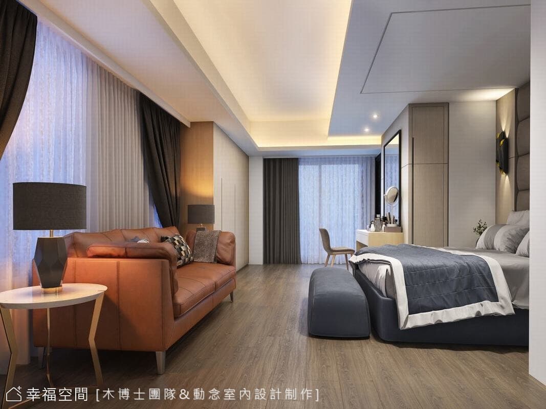 寬敞和諧的主臥