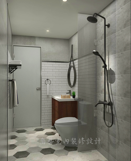 室內裝潢圖片，衛浴 內斂低調的工業質感老屋