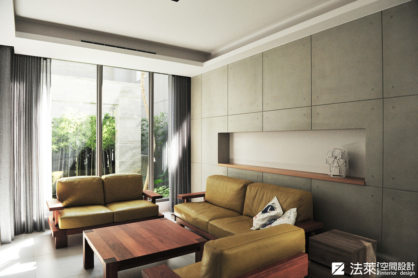 室內裝潢圖片，客廳 室內室外與自然結合的設計概念