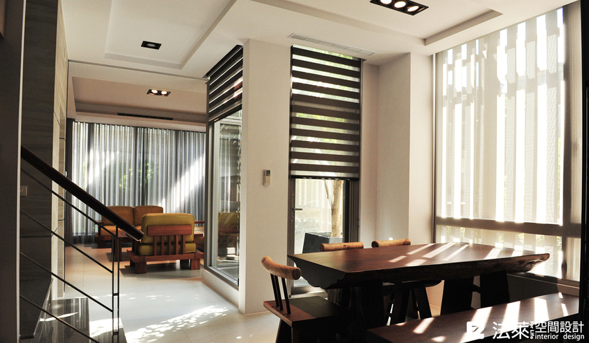 室內裝潢圖片，餐廳 室內室外與自然結合的設計概念