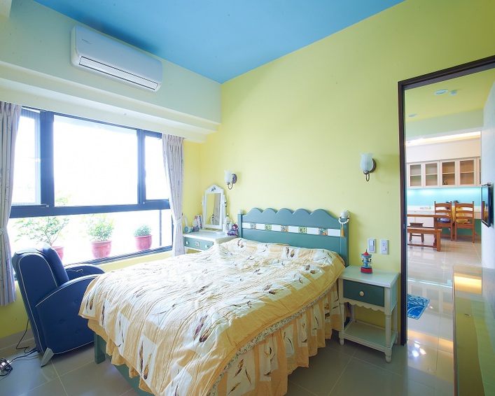 室內裝潢圖片，臥室 無毒環保繽紛彩色